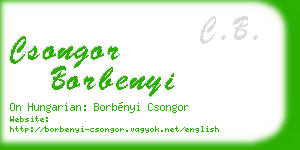 csongor borbenyi business card